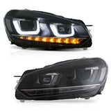 YZautolights Dual Beam Headlights For Volkswagen(VW) Golf 6th Gen Mk6 (2009-2014)