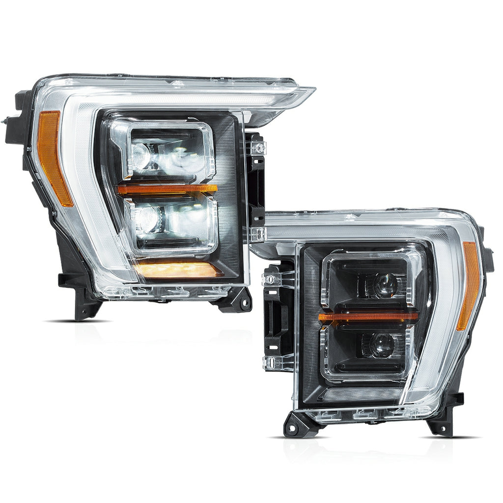 YZautolights LED Projector Headlights For Ford F150  Pickup Trucks (2021)